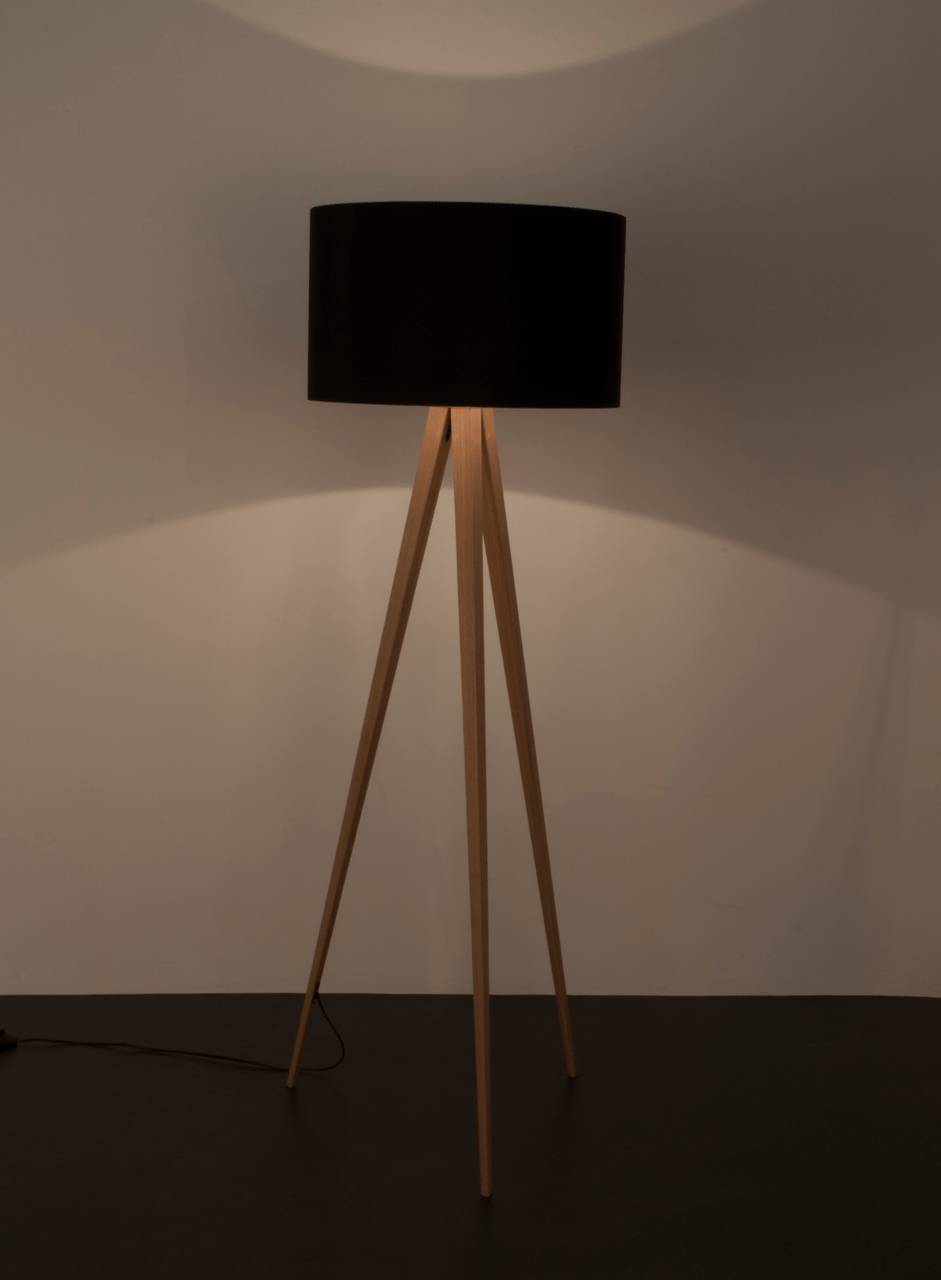 Tripod Wood Floor Lamp