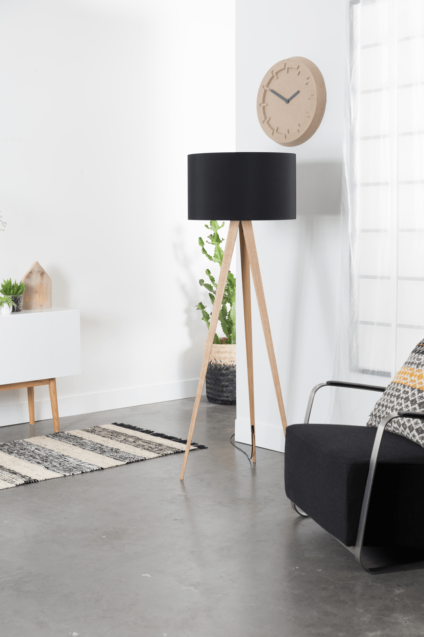 Tripod Wood Floor Lamp