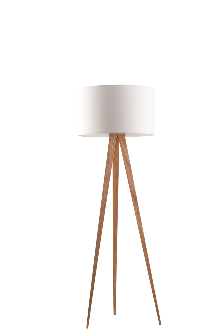 Tripod Wood Floor Lamp