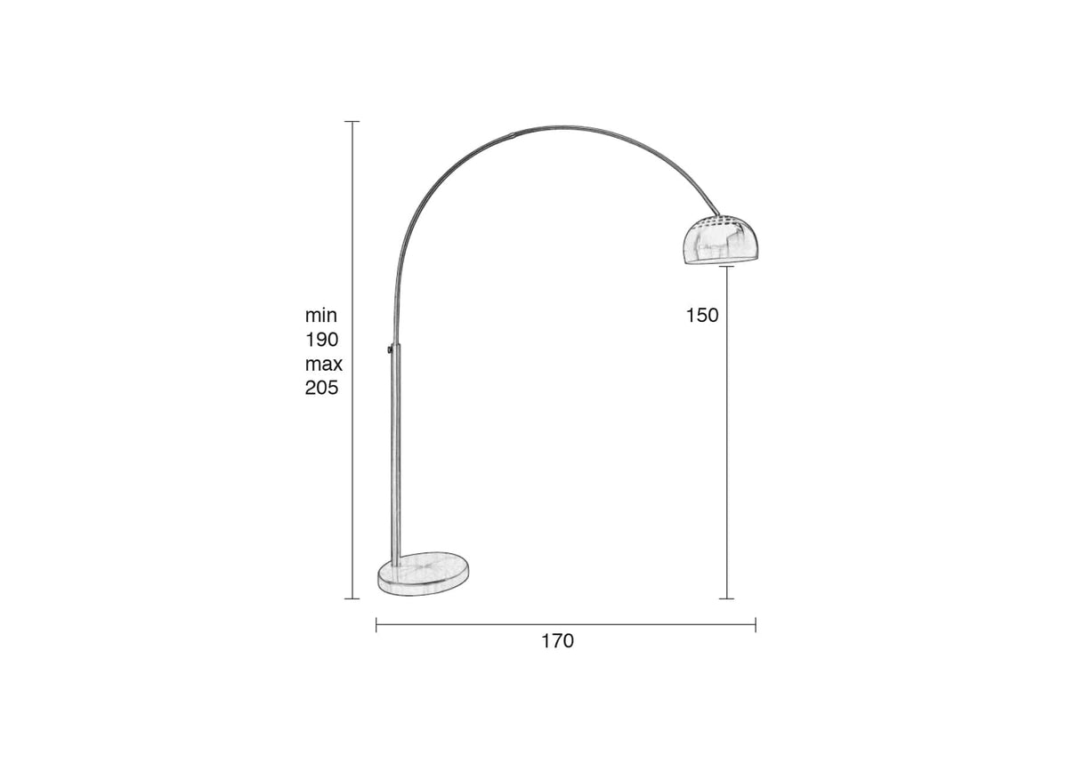 Metal Bow Floorlamp