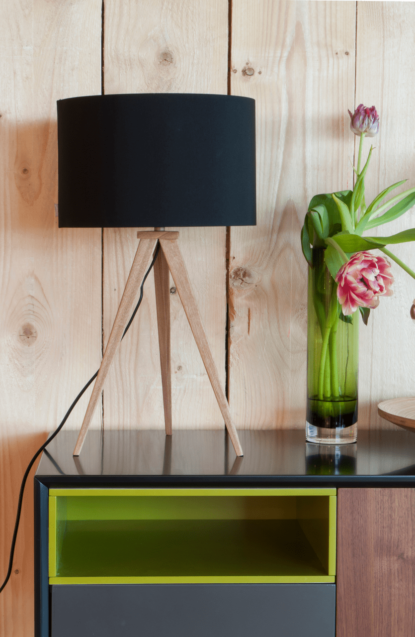 Tripod Wood Table Lamp