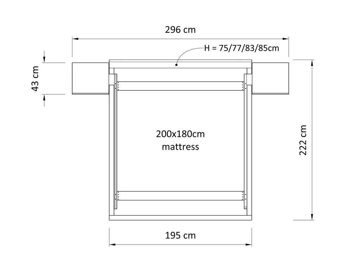 Lausanne Bed with Nightstands