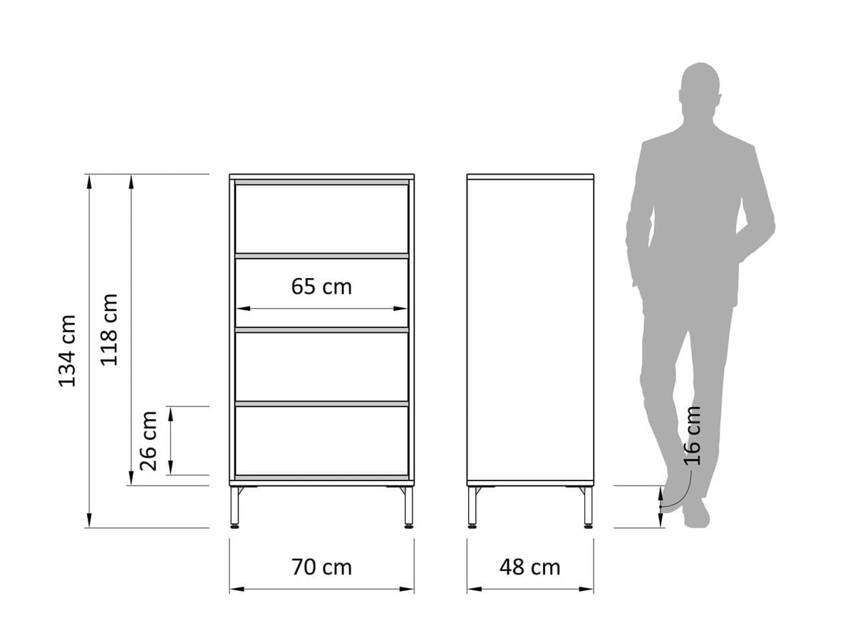 Atlas Drawer 4Dr 70cm