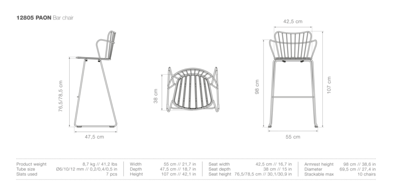 Paon Bar Stool