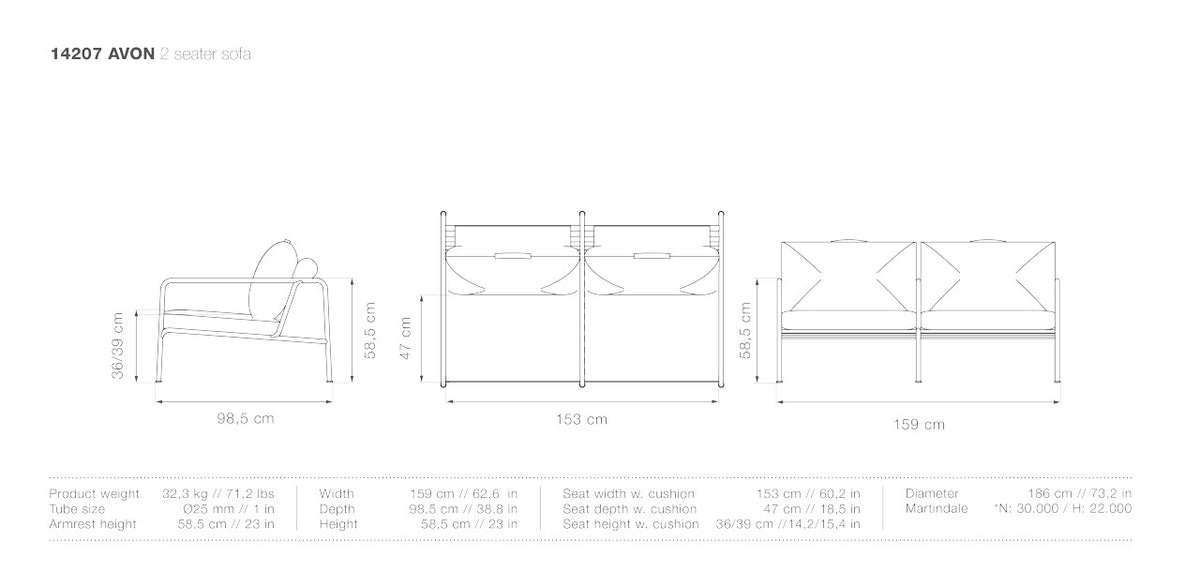 Avon Outdoor Sofa