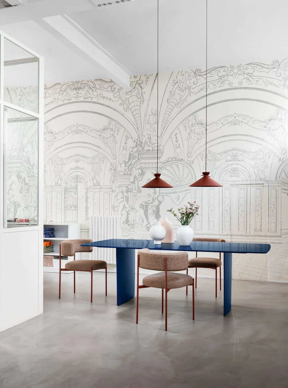 Foil Barrel Dining Table