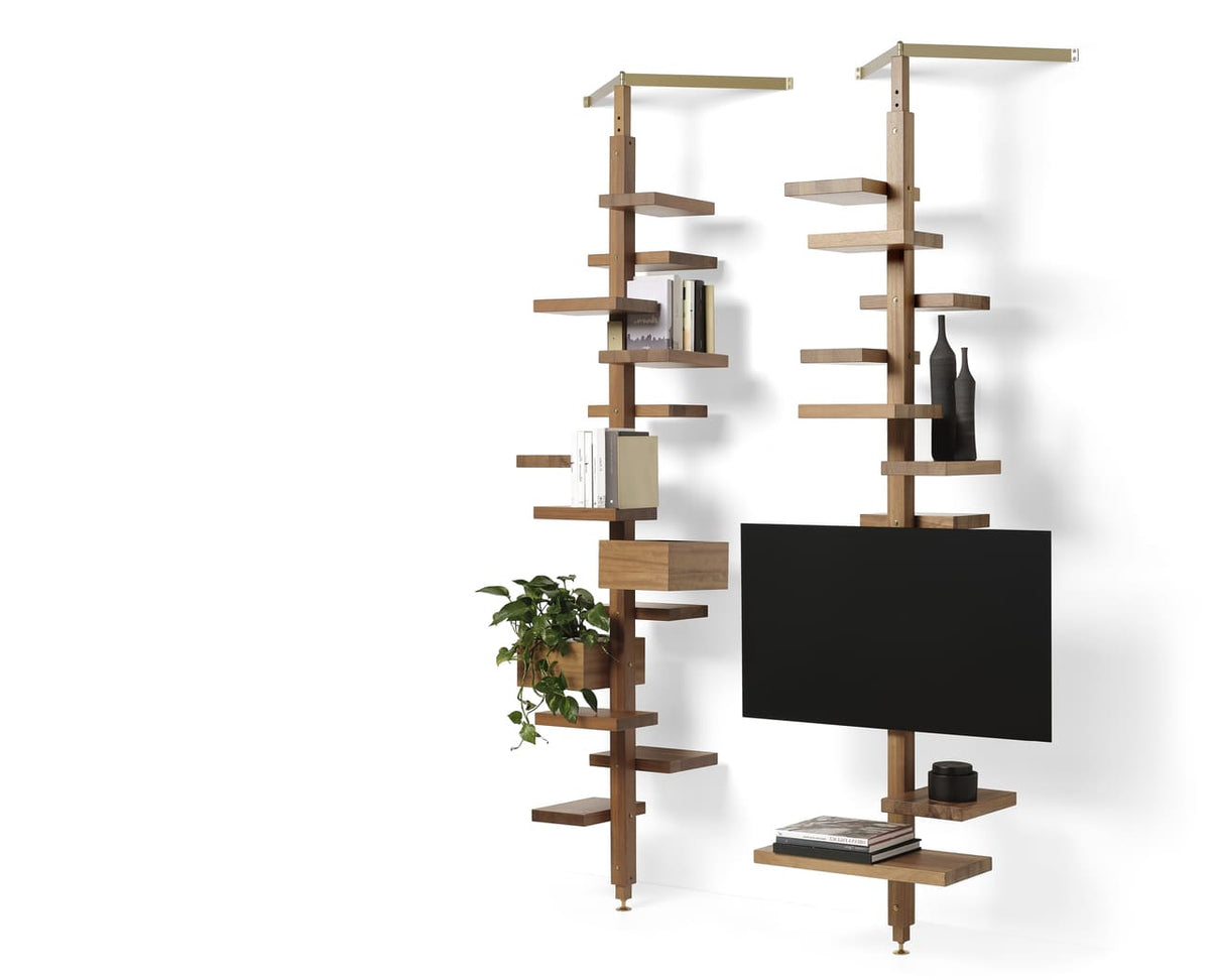 Adelaide Rotating Wood Bookshelf | TV Unit