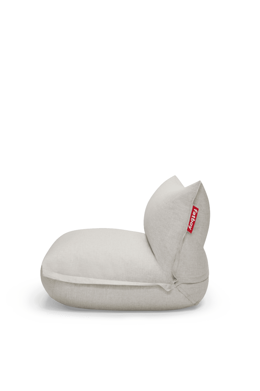 A gray The BonBaron Outdoor Lounge Chair with an adjustable backrest, displayed against a plain background.