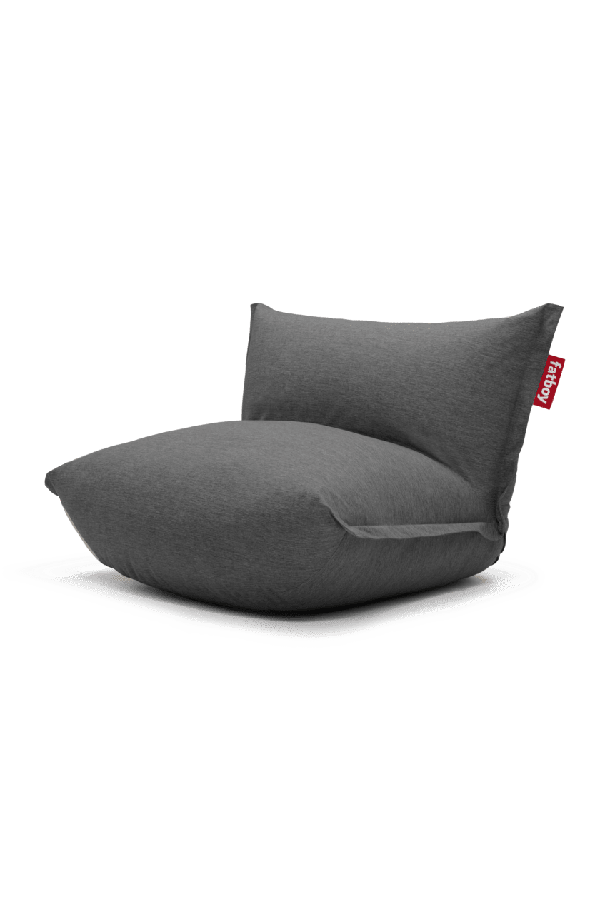 A gray The BonBaron Outdoor Lounge Chair with an adjustable backrest, displayed against a plain background.