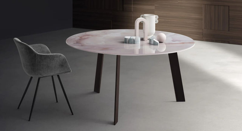 Custom Table: Manhattan Round - Glass