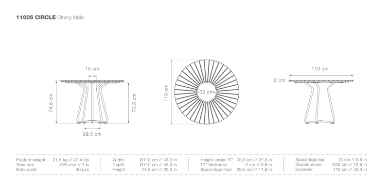 Circle Outdoor Table