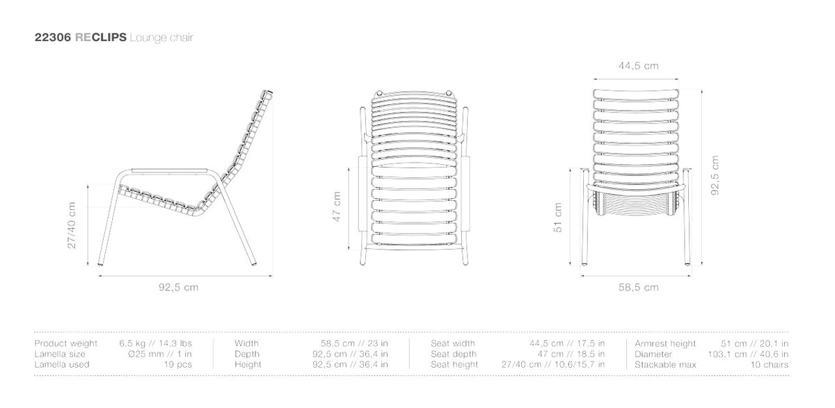 Re-Clips Lounge Chair & Footrest