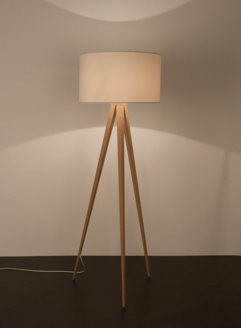 Tripod Wood Floor Lamp