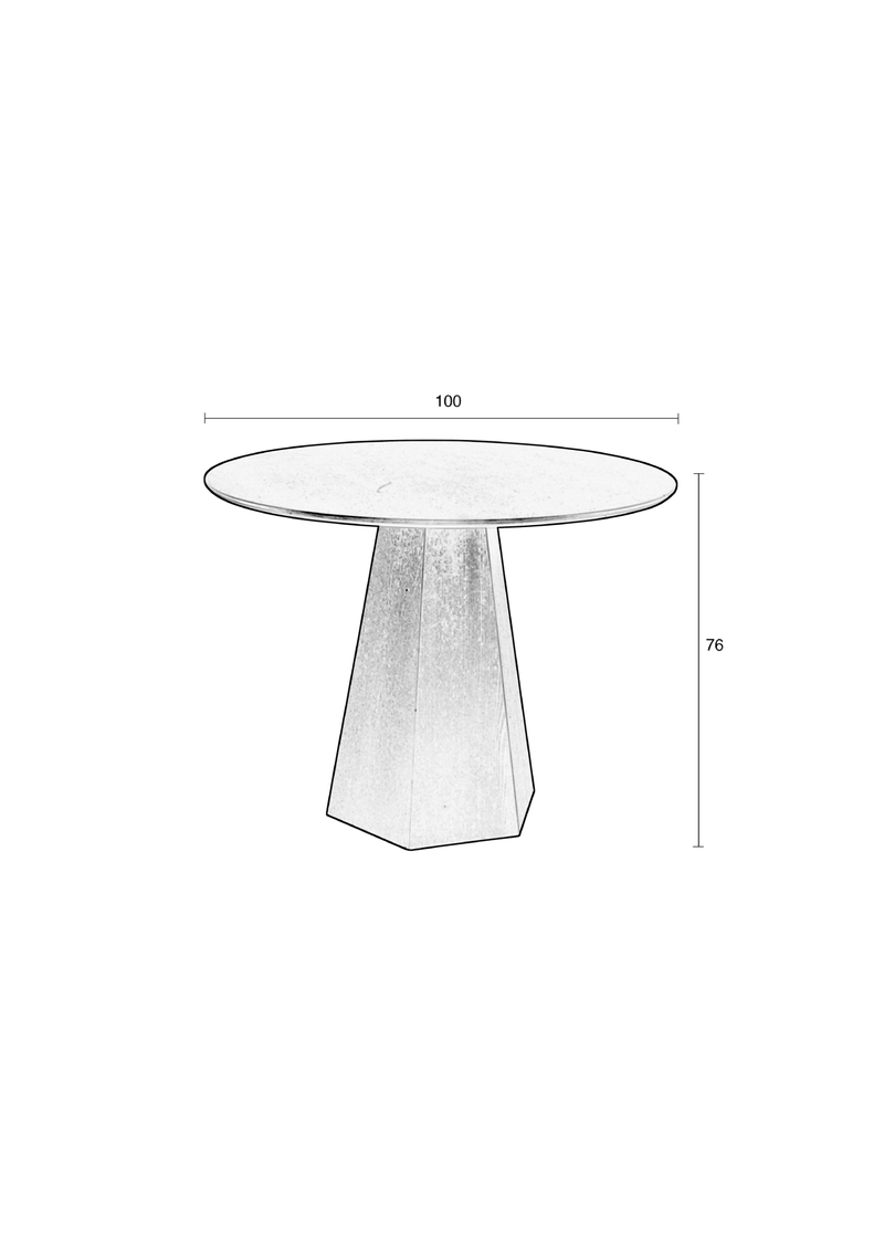 Στρογγυλό Τραπέζι Pilar Φ100cm