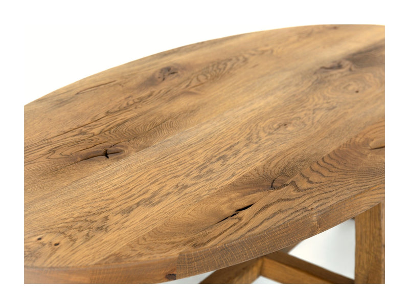 Lombardy Oval Coffee Table 130cm - oak top