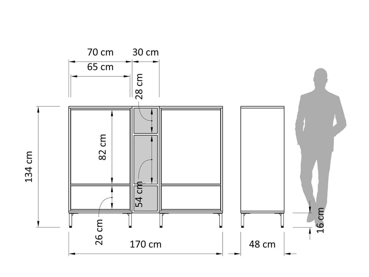 Ερμάριο Atlas 2D+2Dr 170cm